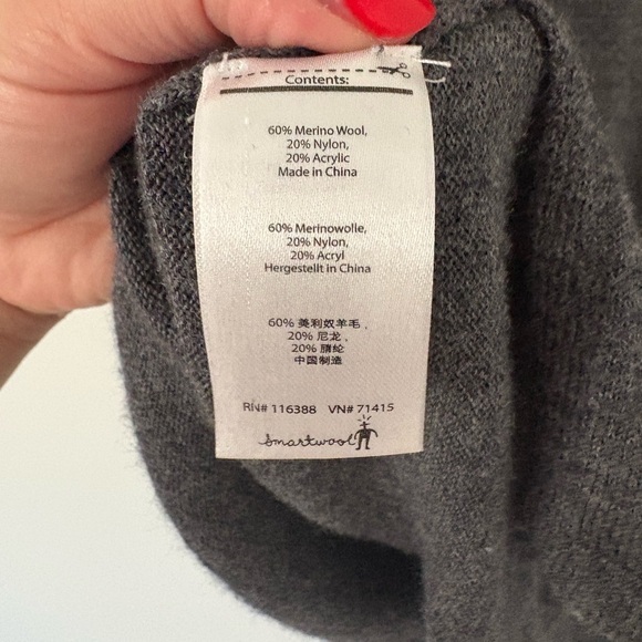 Smartwool Grey Minturn Drape Cowl Neck Merino Wool Taupe Sweater Size Small - Picture 7 of 8